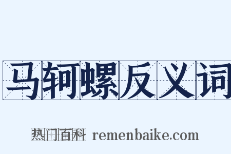 马轲螺反义词是什么意思的图片